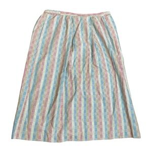 Vintage 80s Clown Core Mute Plaid Skirt